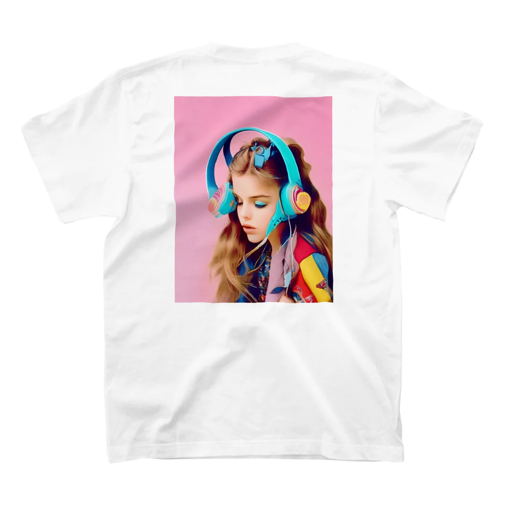 Headphonegirlのヘッドフォンガール スタンダードTシャツの裏面