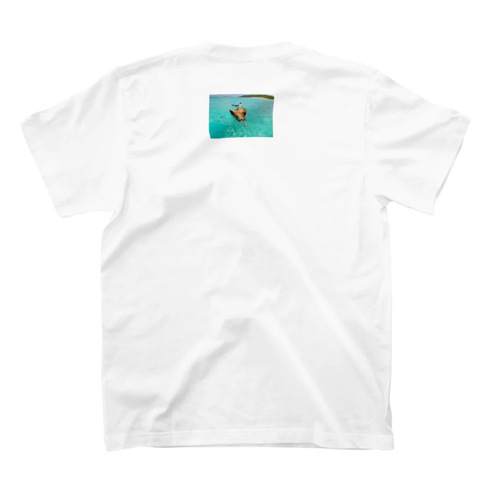 MOMOTAKAショップの海のかけら - ピグとバード Regular Fit T-Shirtの裏面