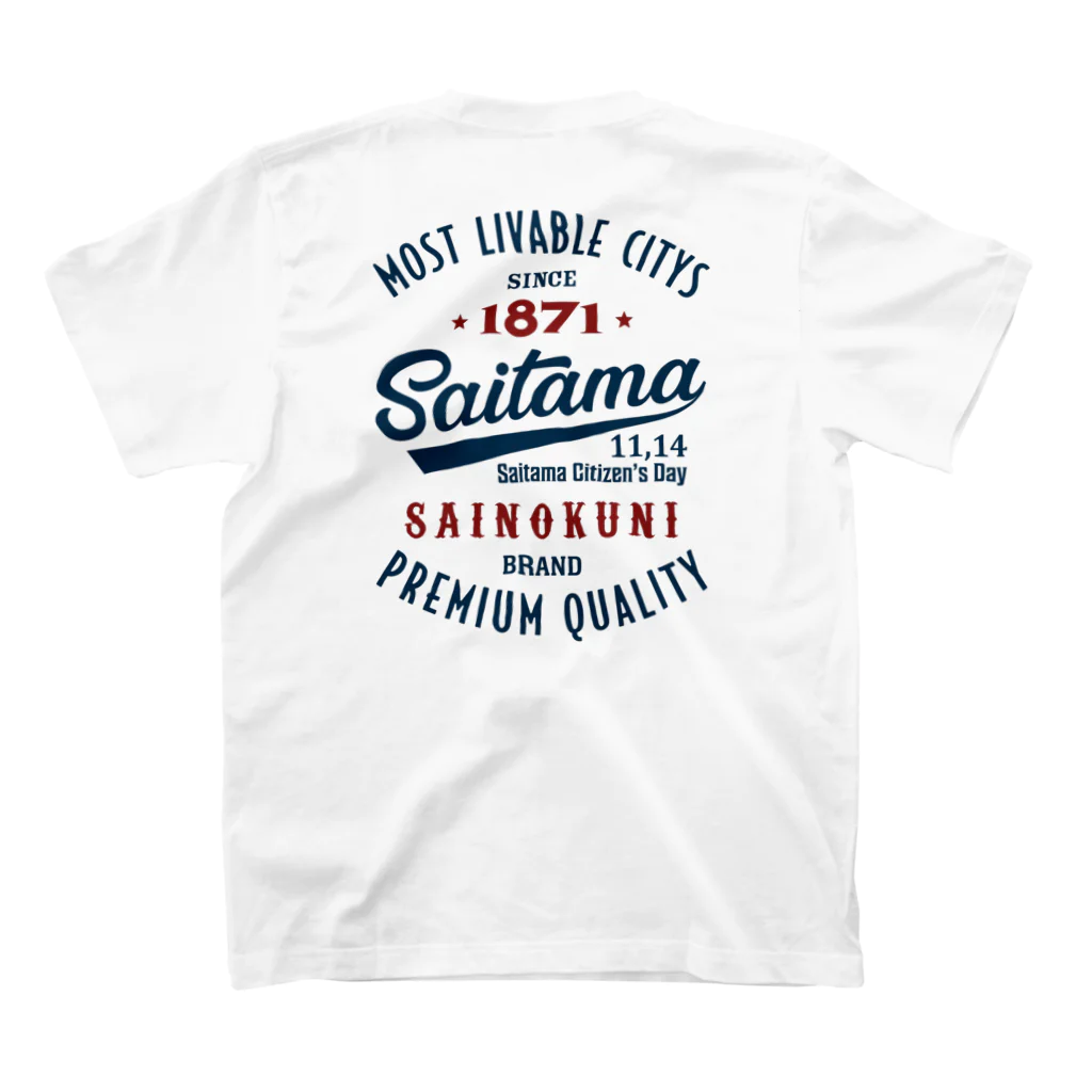 【NEW】ワンポイントTシャツ800円引きセール開催中！！！★kg_shopの[★バック] Saitama -Vintage- (淡色Tシャツ専用) Regular Fit T-Shirtの裏面