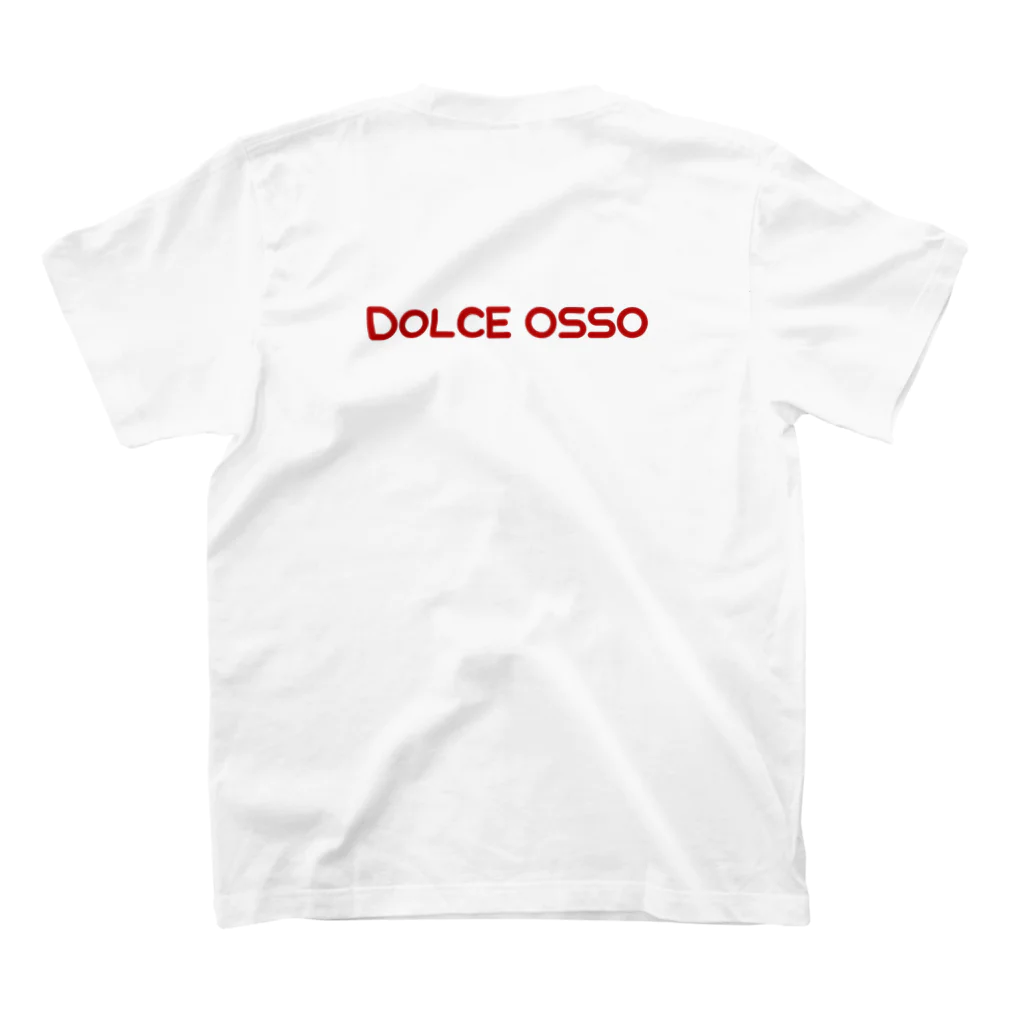 DOLCEOSSOのDOLCE OSSO "ドルチェ オッソ”　レッド スタンダードTシャツの裏面