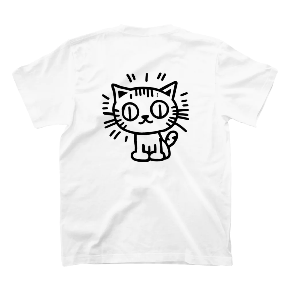 ファンキーなおのキーヘリ風キャット スタンダードTシャツの裏面