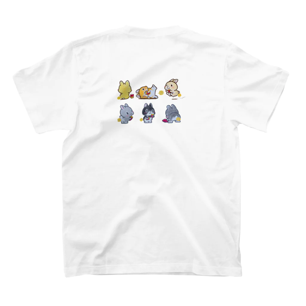 むぅ～さん63の『ぷ』シリーズ(うさぎ・フォーン) スタンダードTシャツの裏面