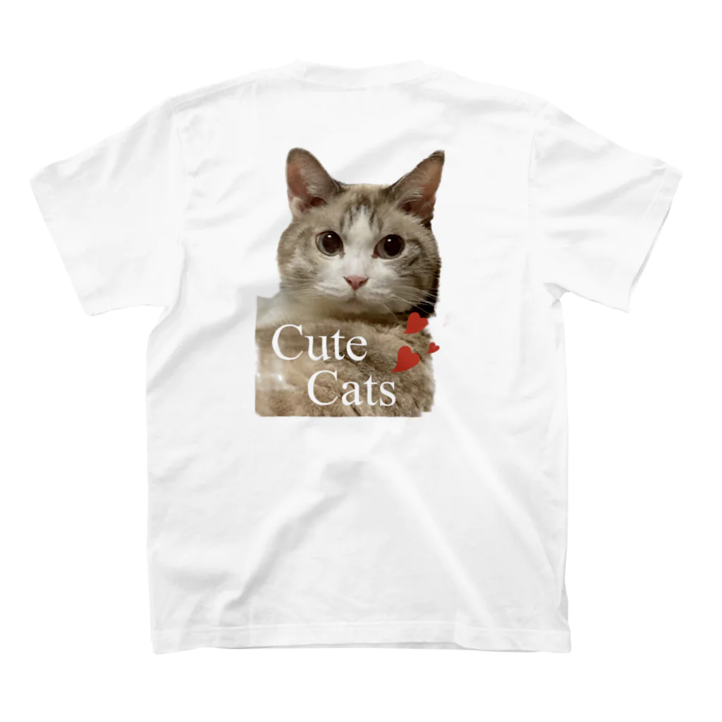 ジョリーマンダリンのCute cat.（文字入り） スタンダードTシャツの裏面