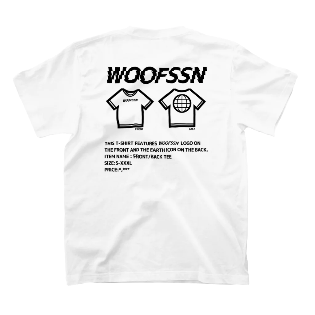 Woofssn™︎のfront/back tee design  Regular Fit T-Shirtの裏面