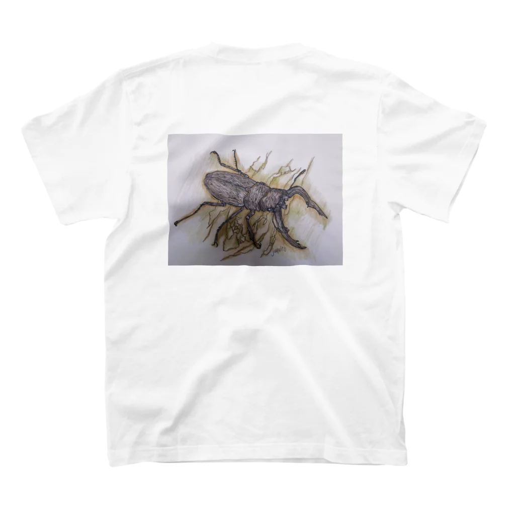 galopine de fevrier.のStag beetle スタンダードTシャツの裏面