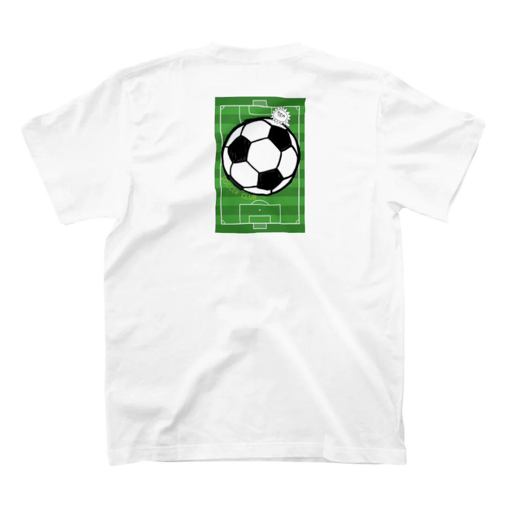 プチビジューの頭でっかちライオンくん！サッカー部 スタンダードTシャツの裏面