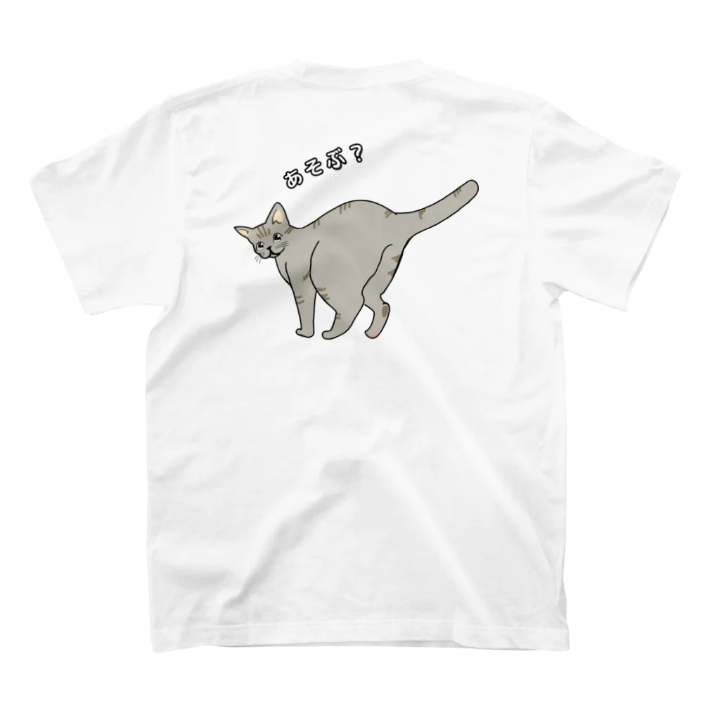 はなねこのあそぶ？ねこちゃん　ミックスちゃん スタンダードTシャツの裏面