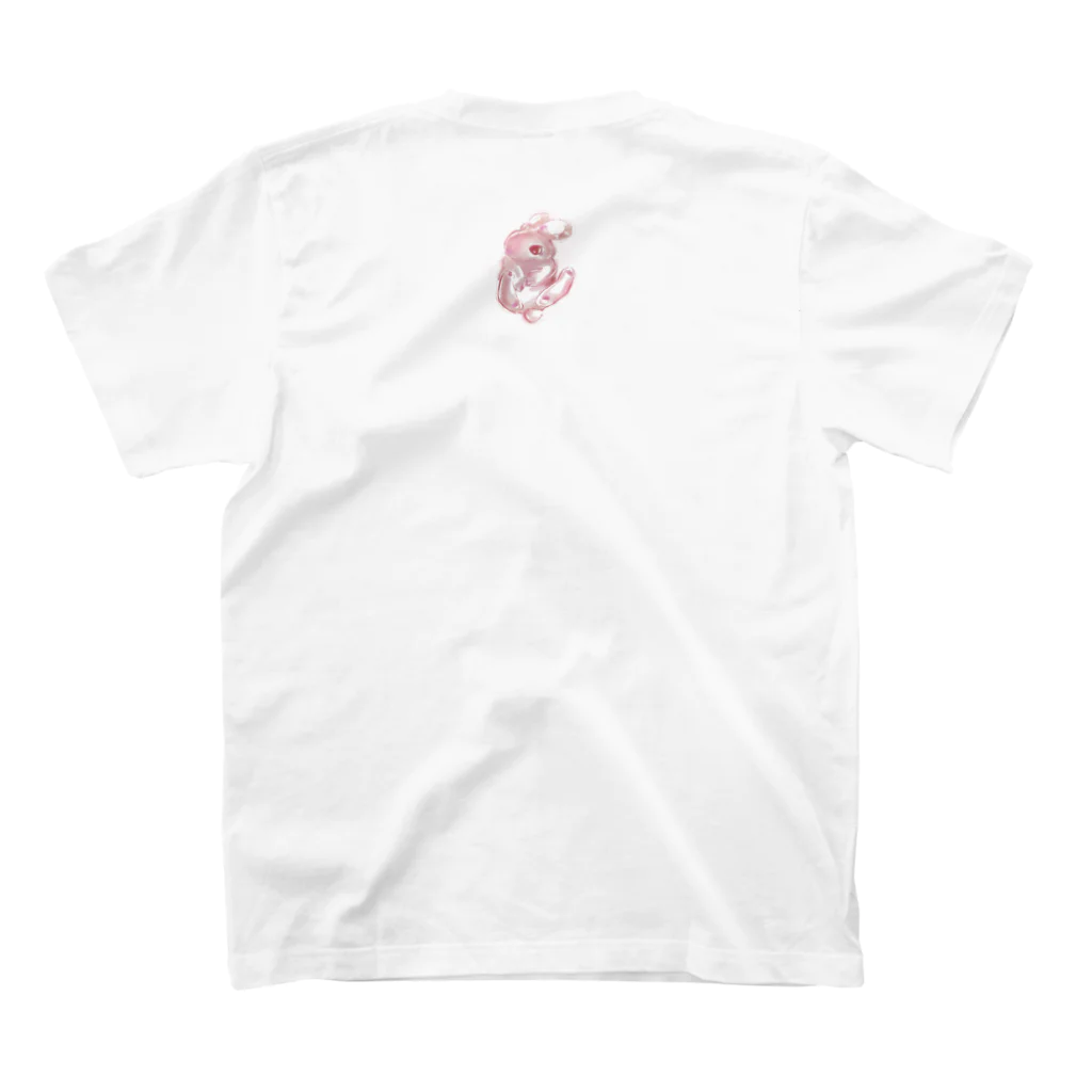 kishinaのむにゅっとうさぎ Regular Fit T-Shirtの裏面