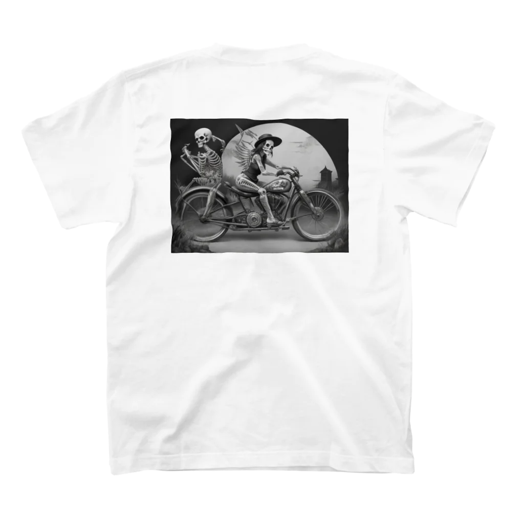 Skull sectionのドクロとバイク スタンダードTシャツの裏面