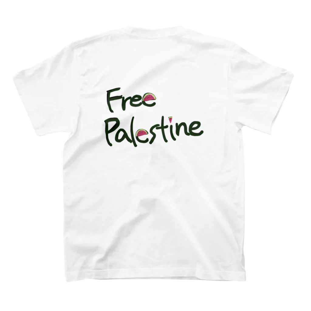 文乃のFree palestine  Regular Fit T-Shirtの裏面