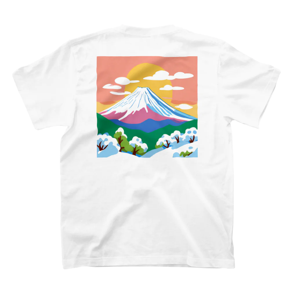 monomolai0331の凛として　強く　美しき　富士山よ Regular Fit T-Shirtの裏面