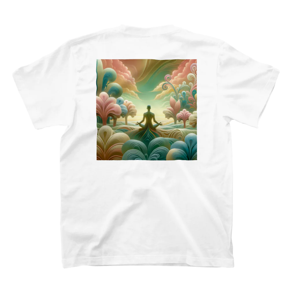 MysticAura_skyの浮遊する瞑想 スタンダードTシャツの裏面