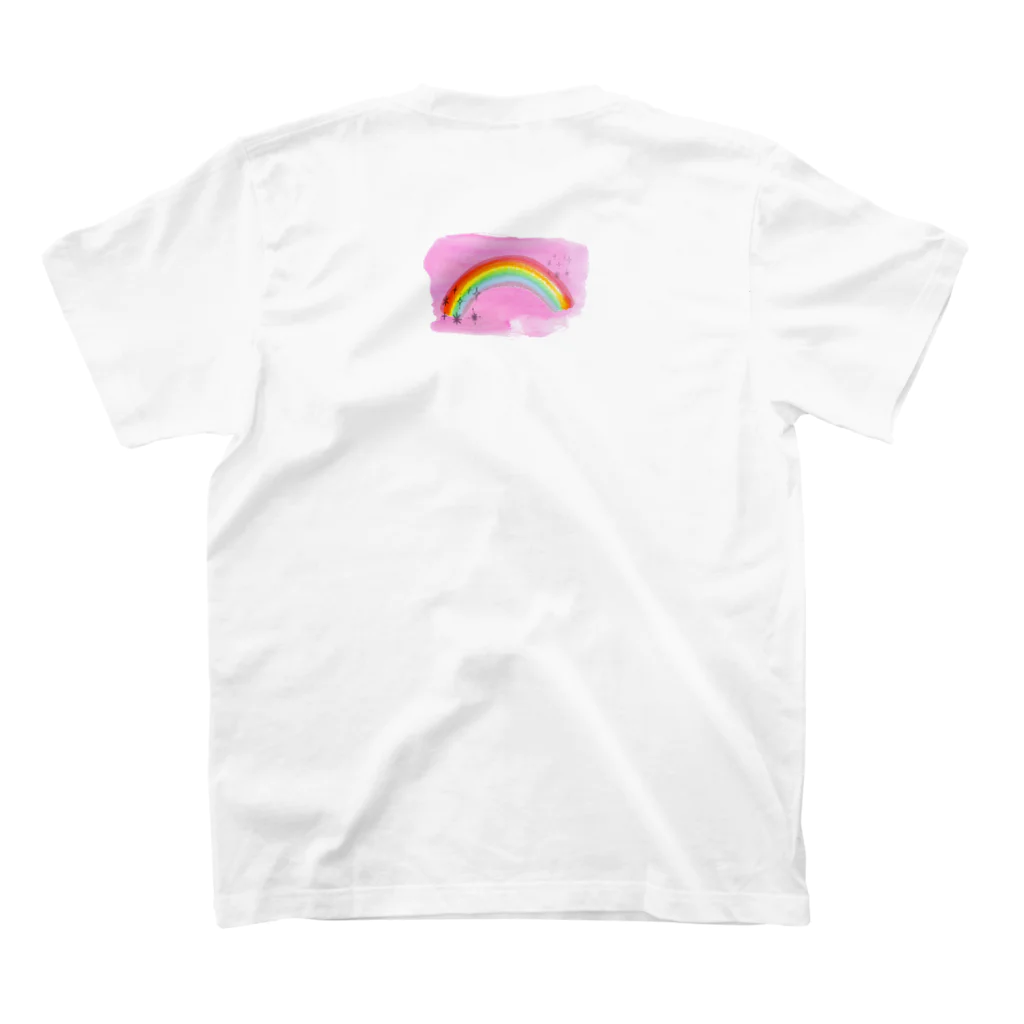 nomumyのピンク空と虹🌈 スタンダードTシャツの裏面