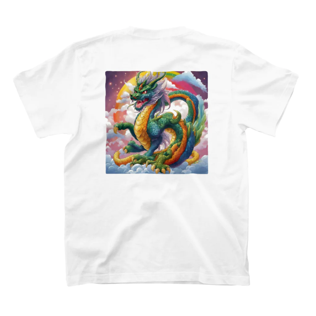 Ryu76 shopの虹龍 Regular Fit T-Shirtの裏面