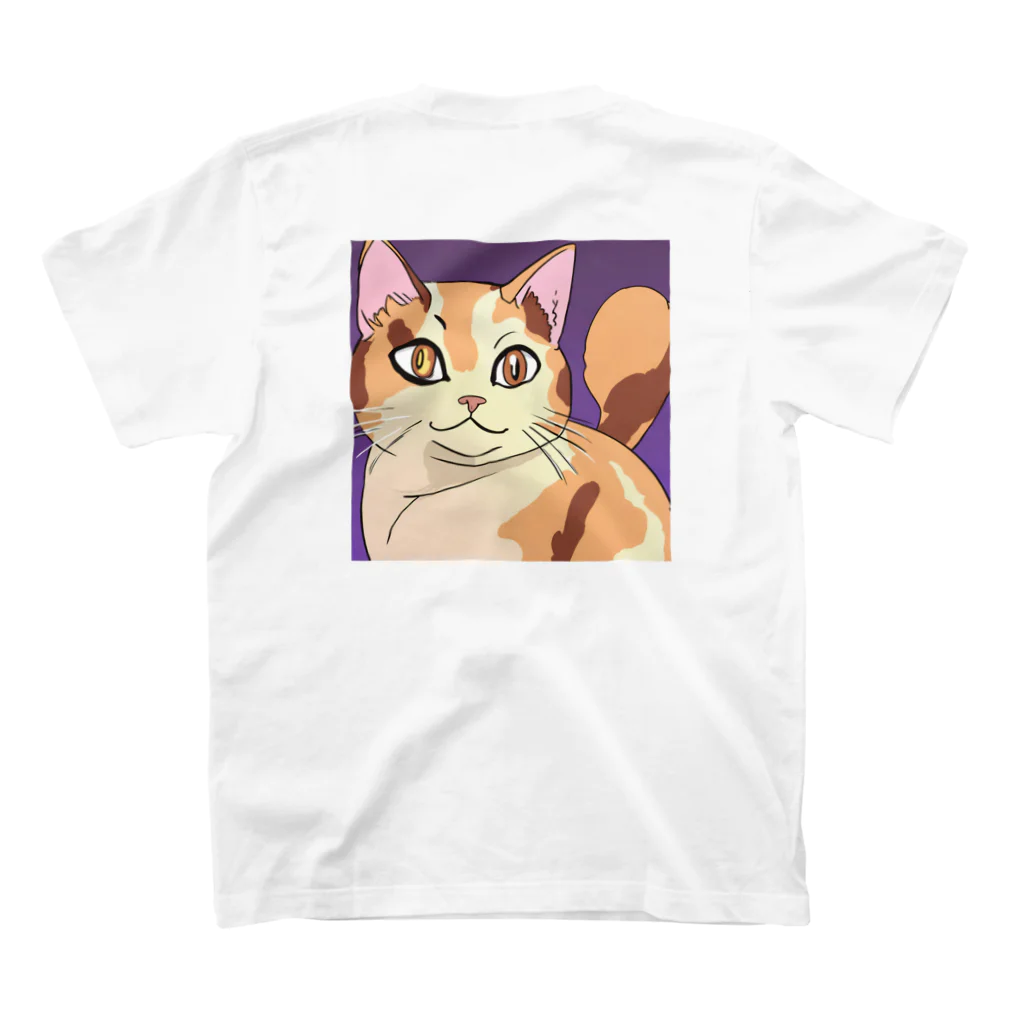 木馬の三毛猫ちゃん スタンダードTシャツの裏面