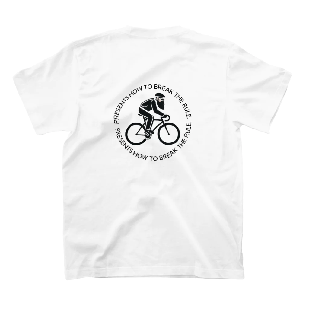 キャンビーストアのロードバイクおじさん スタンダードTシャツの裏面