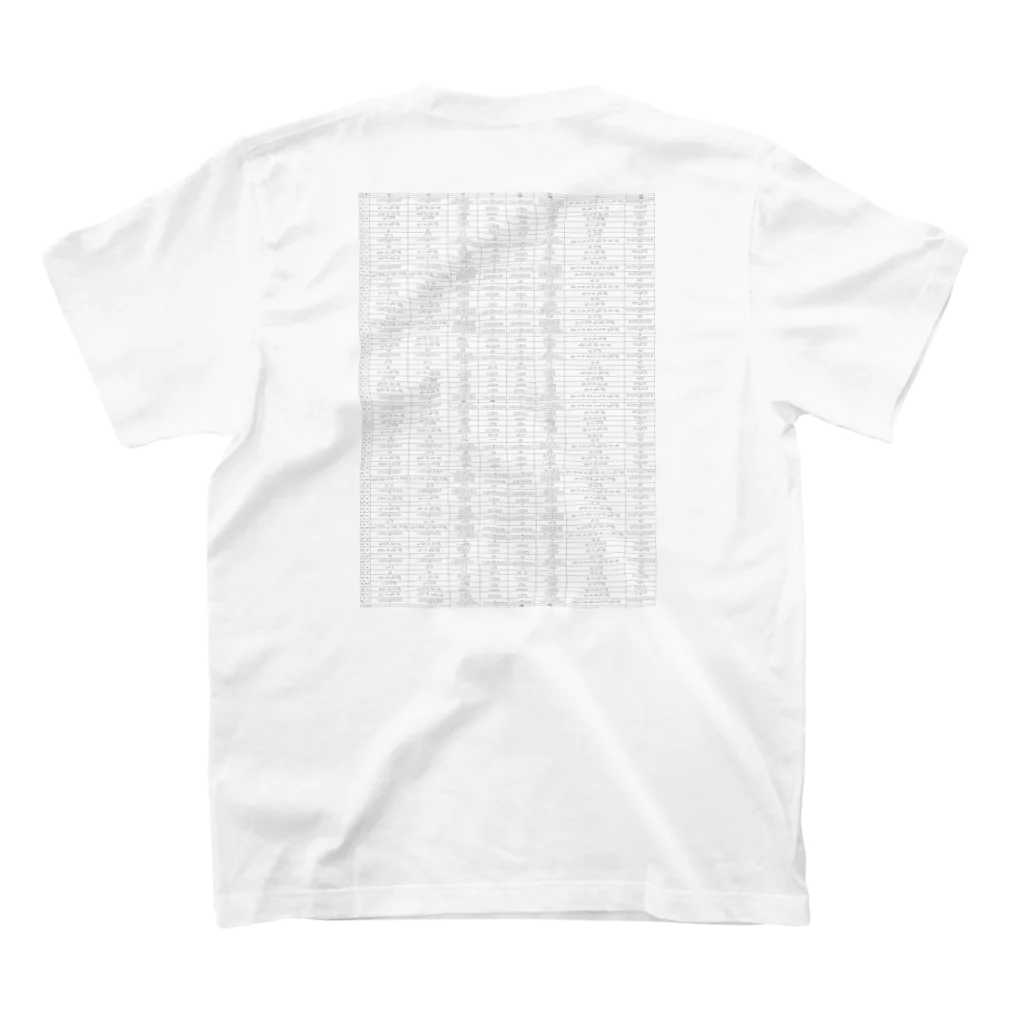 QuantumShopの三角関数の厳密値の表 スタンダードTシャツの裏面