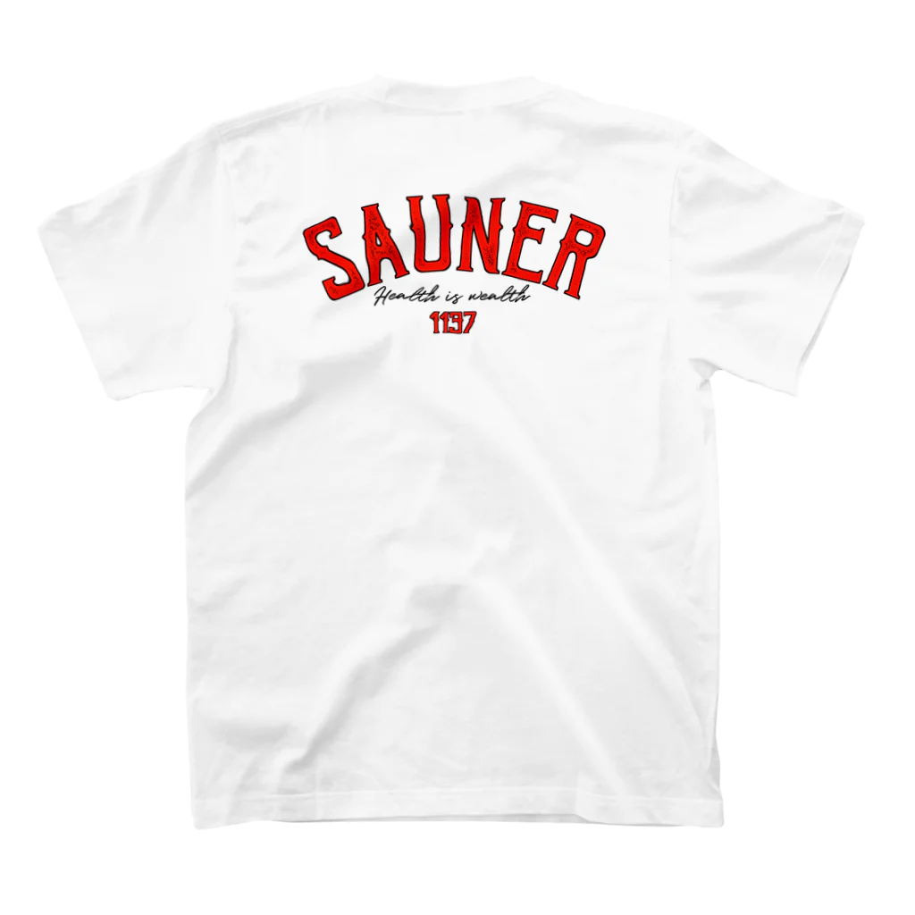 Super Sauna StyleのSAUNER1137 Red 티셔츠の裏面