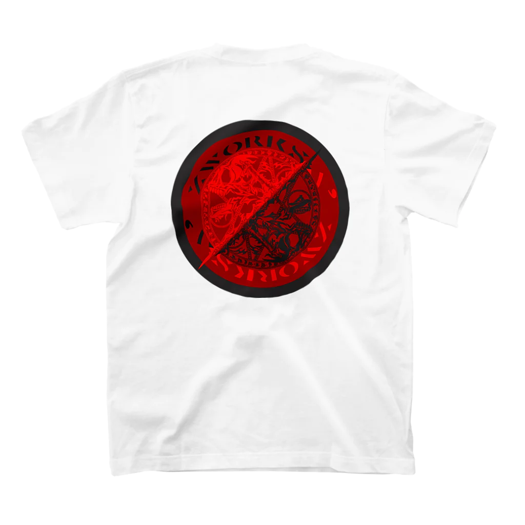 Ａ’ｚｗｏｒｋＳのTRIBALCROSS REVERSE RED&BLK スタンダードTシャツの裏面