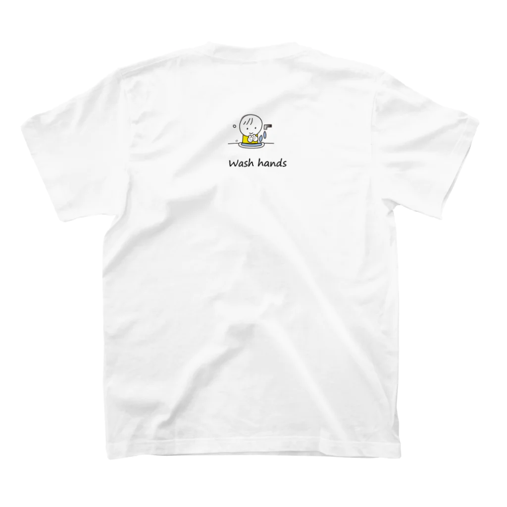 toochi-harryの手洗いＢＯＹ スタンダードTシャツの裏面