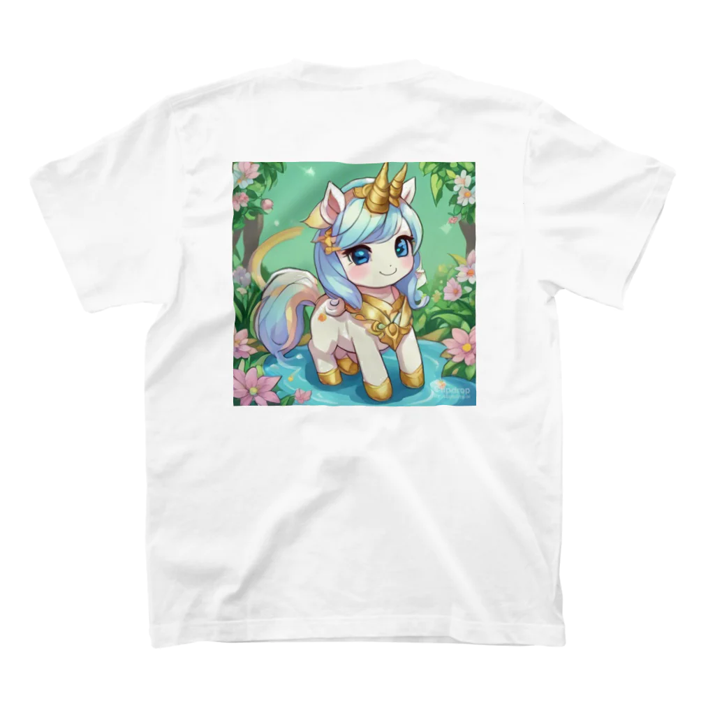 karekore_のかわいいユニコーンのみこ スタンダードTシャツの裏面