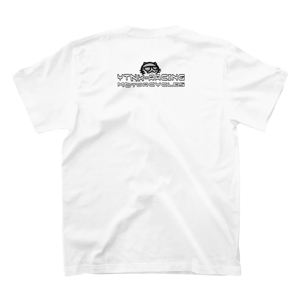 YUTANEKO公式ショップのYTNK-Racing motorcycle チームロゴA スタンダードTシャツの裏面