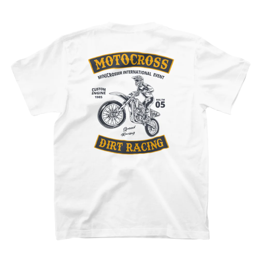 オールド昭和スタイル×クロップリッチのMOTOCROSS DIRT RACING スタンダードTシャツの裏面