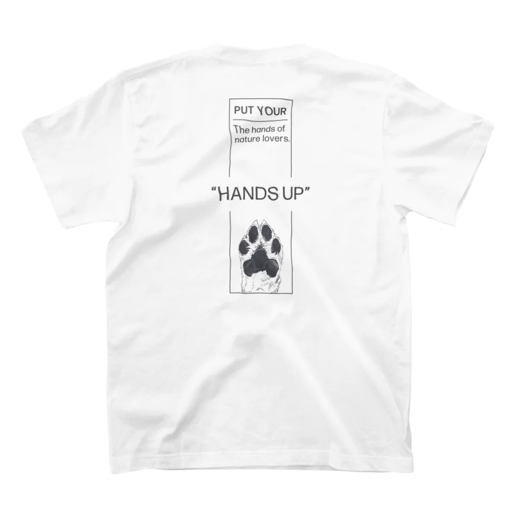 WOLTEの狼ハンド "テを上げろ” Regular Fit T-Shirtの裏面