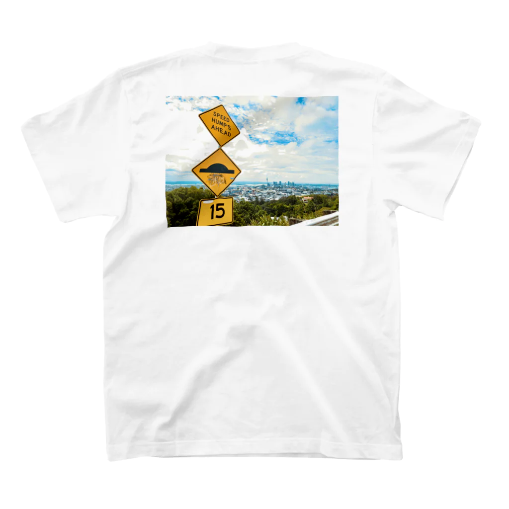 Travel_NewZealand のニュージーランド　マウントイーデンから スタンダードTシャツの裏面