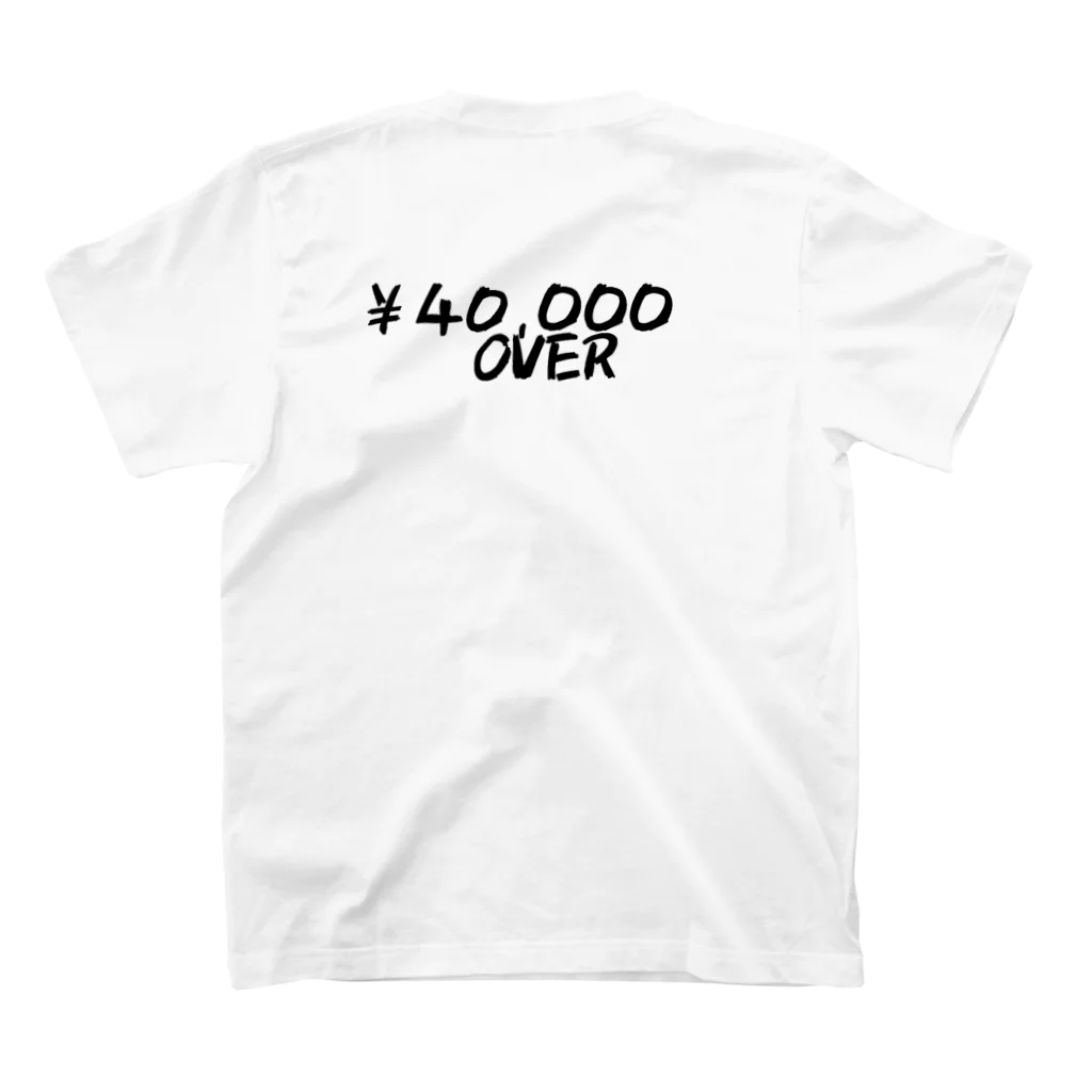 シンプル文字の価値を大きくしたいShopの日経平均万歳グッズ スタンダードTシャツの裏面