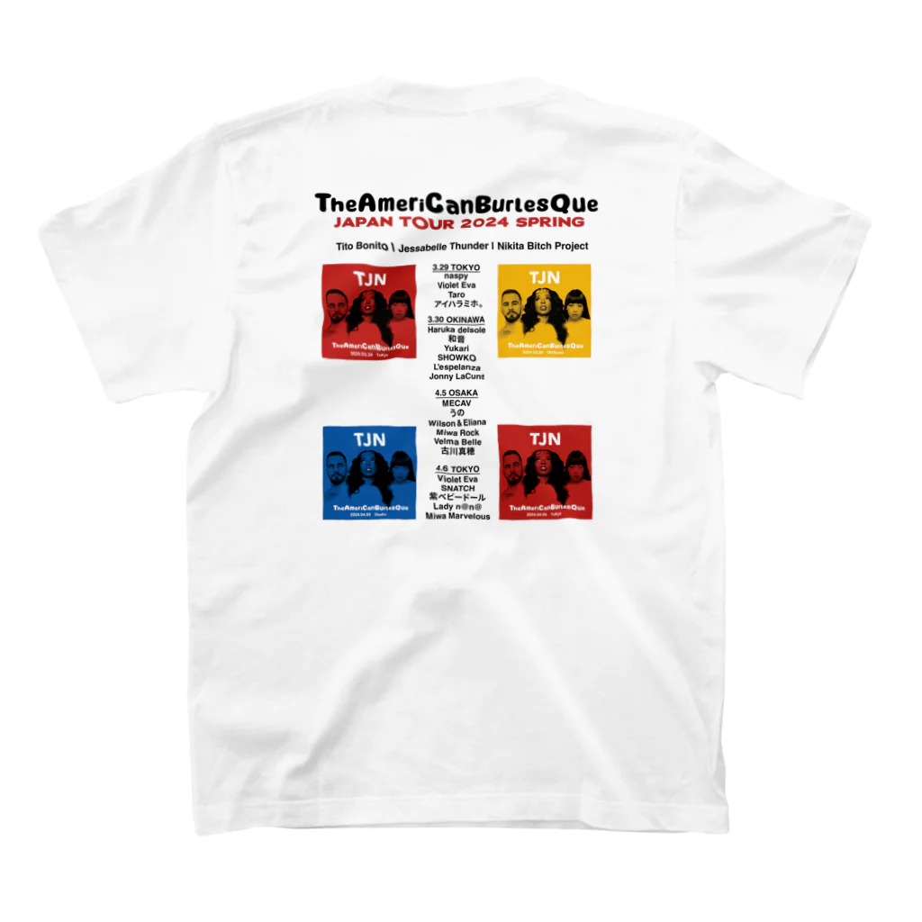 NBProductionのTAB 24S Tour T-shirt (White) Regular Fit T-Shirtの裏面