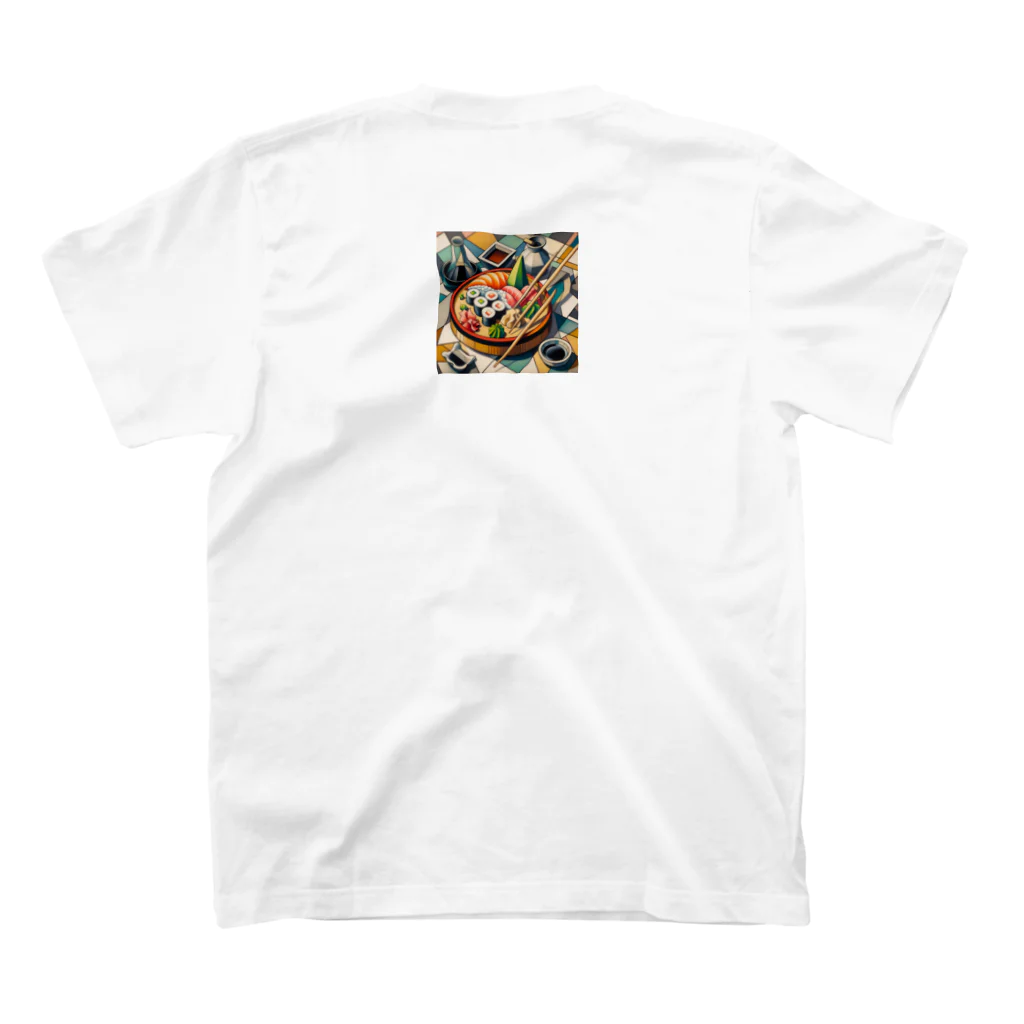 happiness_shopの美しい寿司の絵画 Regular Fit T-Shirtの裏面