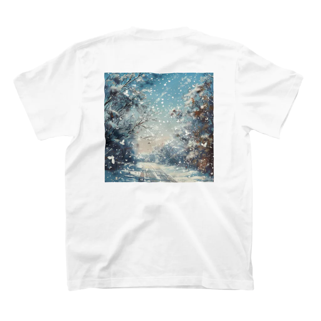 AQUAMETAVERSEの雪吹雪〜 アメジスト 2846 スタンダードTシャツの裏面