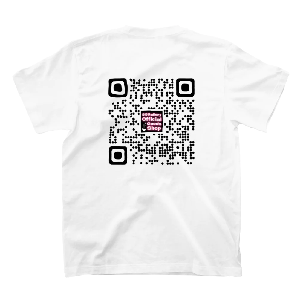 85Gallery Official Goods ShopのHACHIGO SHOP QR BLACK スタンダードTシャツの裏面