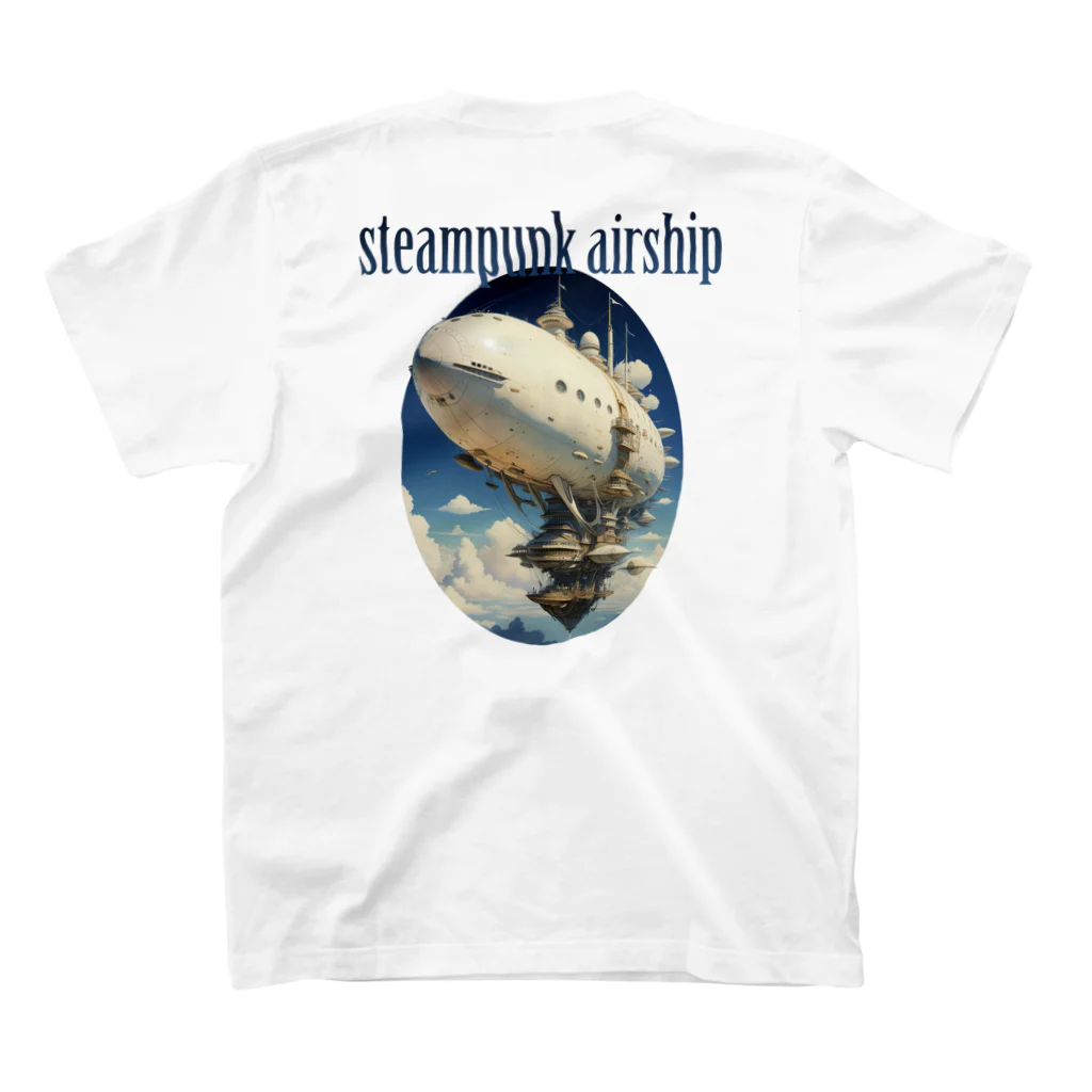 PiNK+18COMiCSのsteampunkgirl&airship Regular Fit T-Shirtの裏面