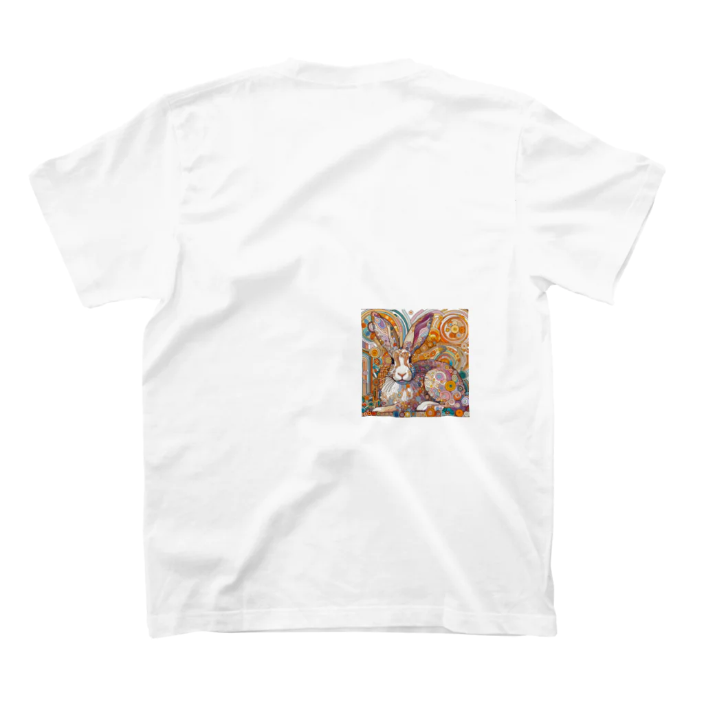 tearai-ugaiのクリムトウサギ スタンダードTシャツの裏面