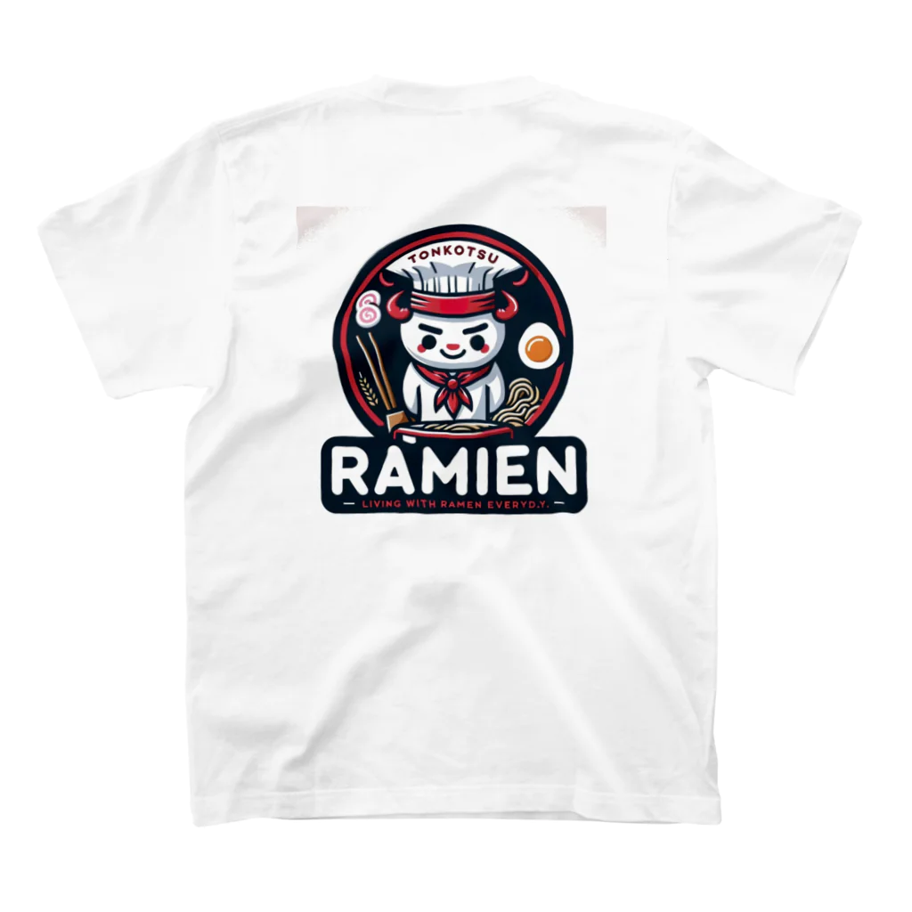 あるぱか家の毎日ラーメン スタンダードTシャツの裏面