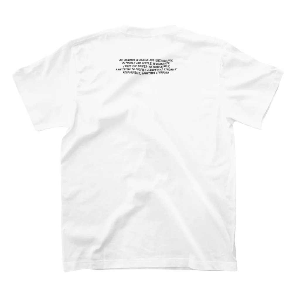 パグとミニブタの母のセントバーナード Regular Fit T-Shirtの裏面