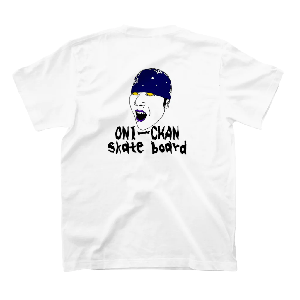 pon_la_reのONIーCHAN skate board スタンダードTシャツの裏面