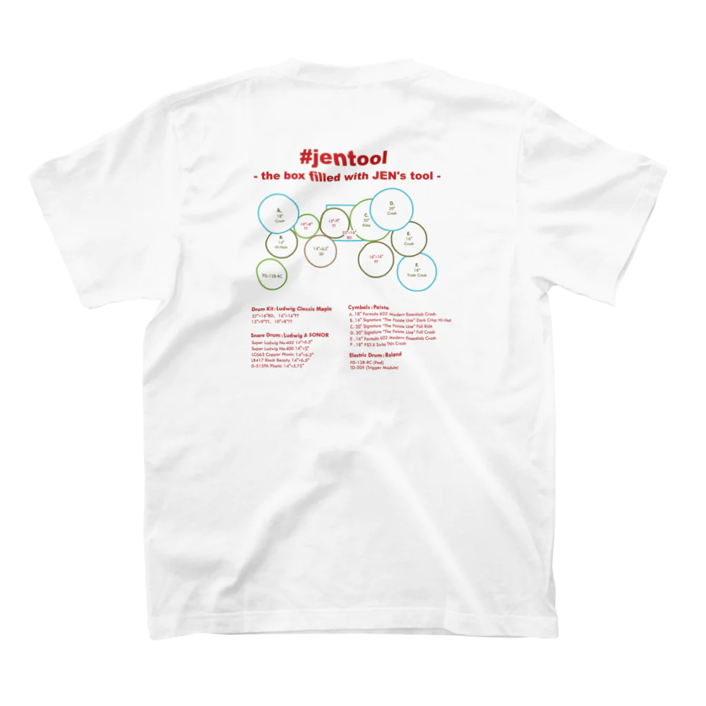 ジェン通のSetup2024(Red) スタンダードTシャツの裏面