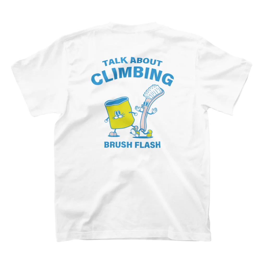 ラッキークライミングマンのTALK ABOUT CLIMBING スタンダードTシャツの裏面