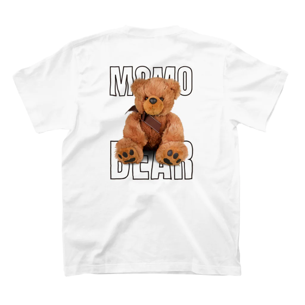 with-momoの【背面】ももクマ（文字黒） スタンダードTシャツの裏面