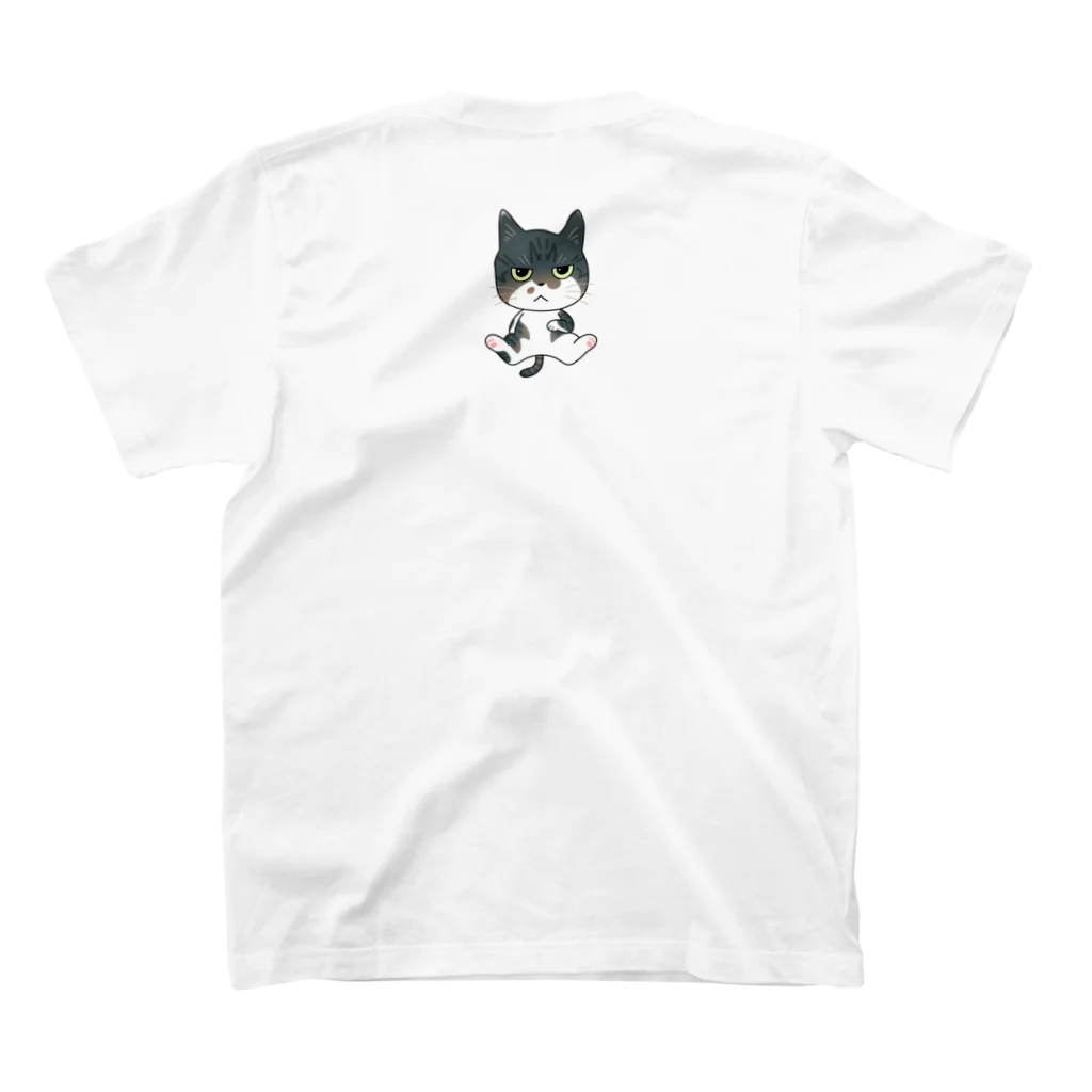 サバ白雑種猫のなめこちゃん屋のめんどくさいなめこちゃん Regular Fit T-Shirtの裏面
