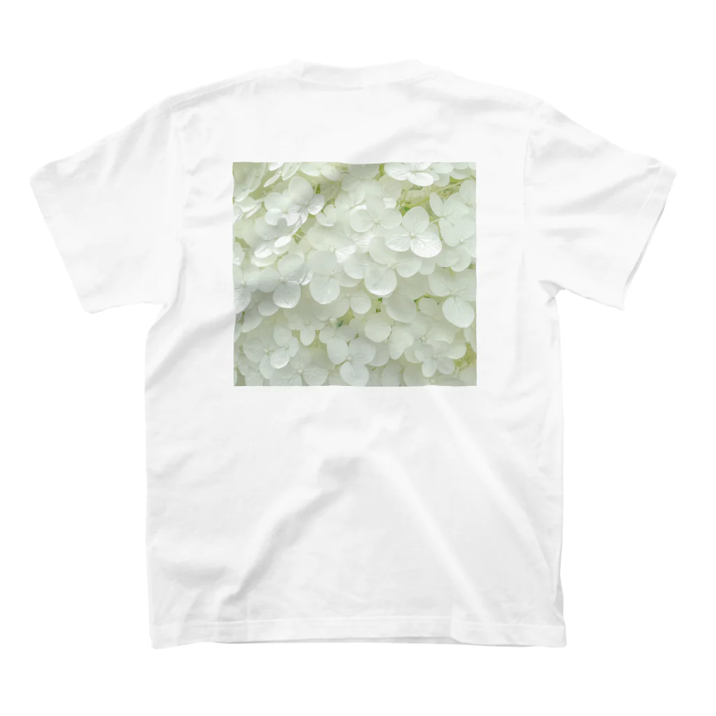 kanyの紫陽花とハチ_グリーン スタンダードTシャツの裏面