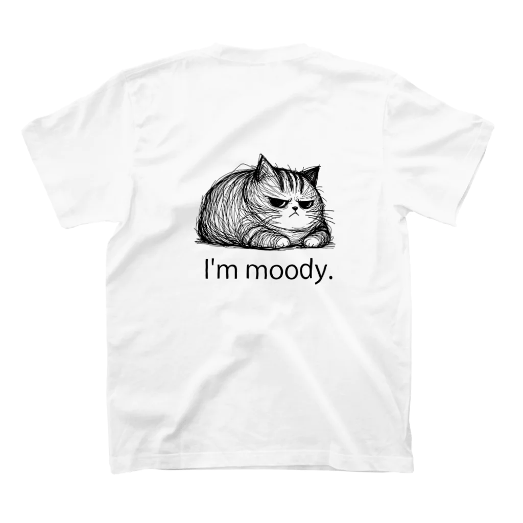 ねこの店のim moody. スタンダードTシャツの裏面