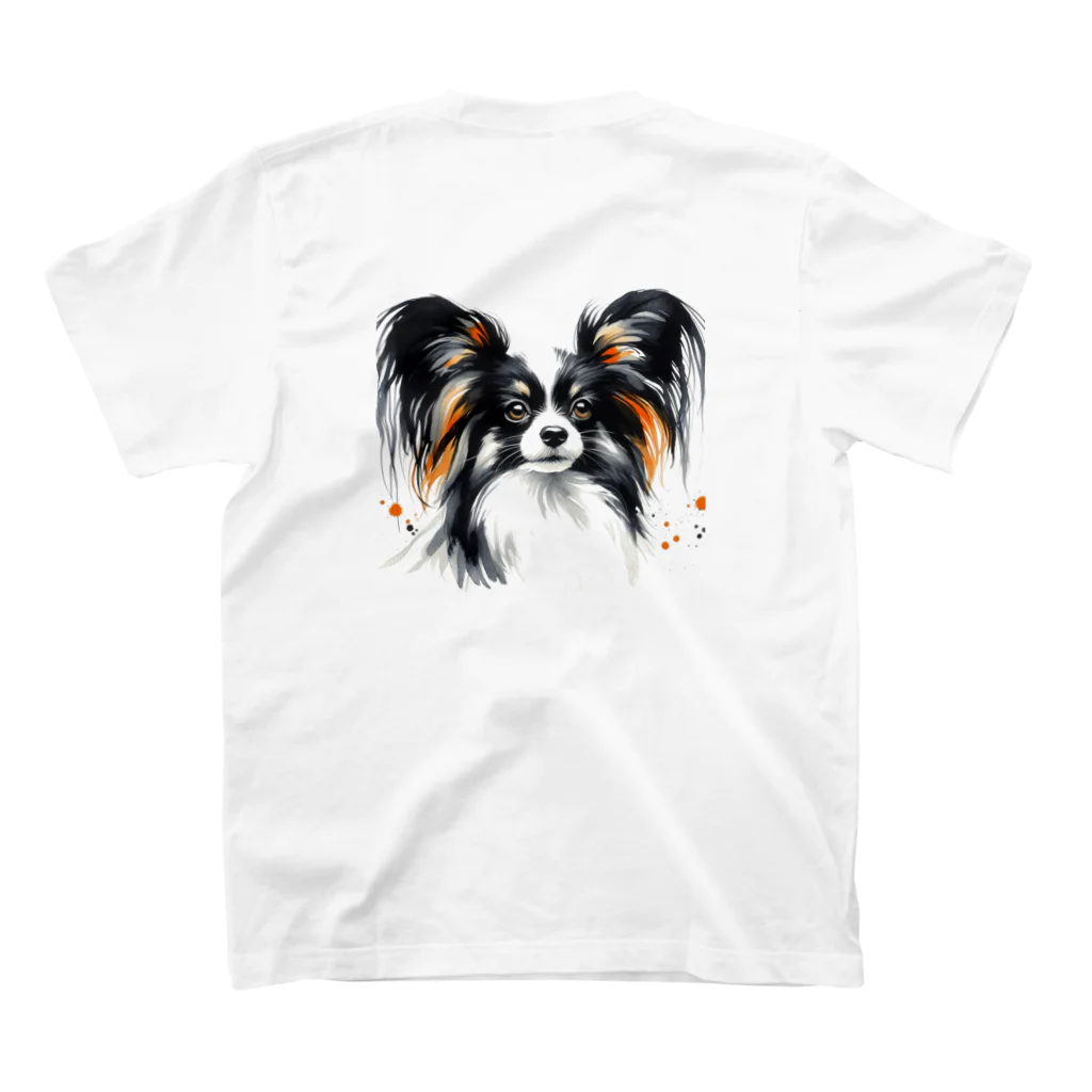 Canvas 365 🐈‍⬛のdogs.papion スタンダードTシャツの裏面