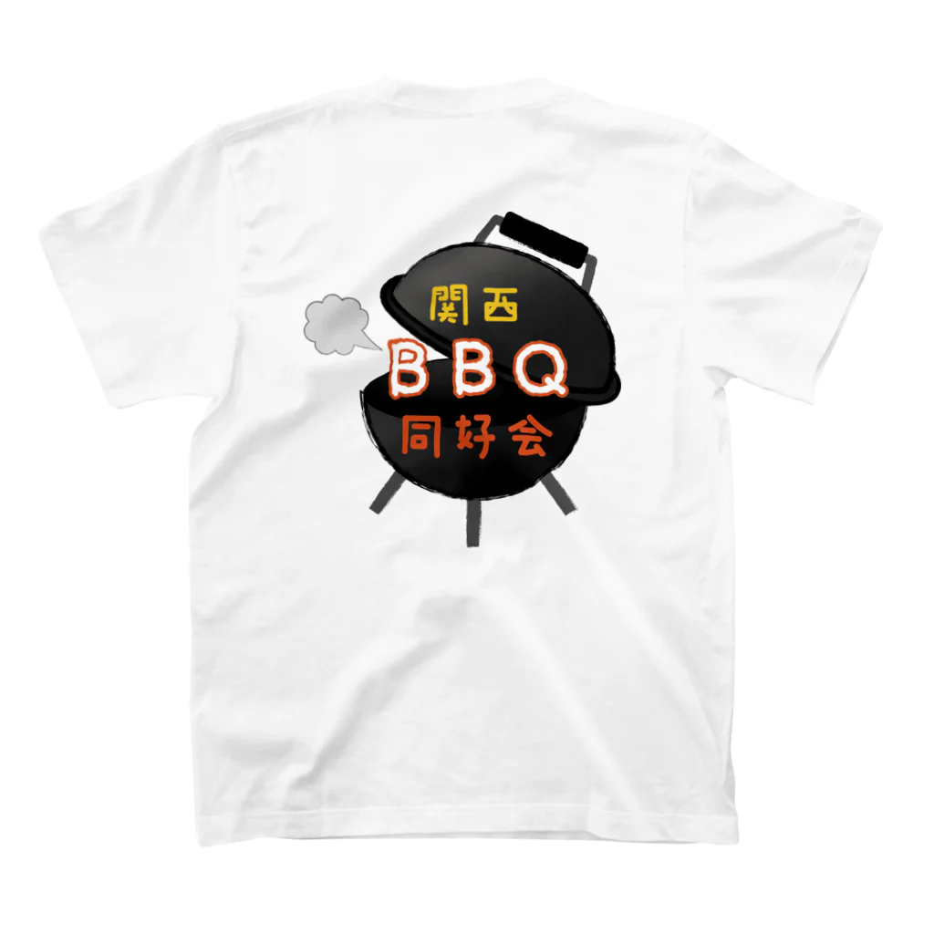 関西BBQ同好会公式の②【ロゴ】関西BBQ同好会（背景無し） Regular Fit T-Shirtの裏面