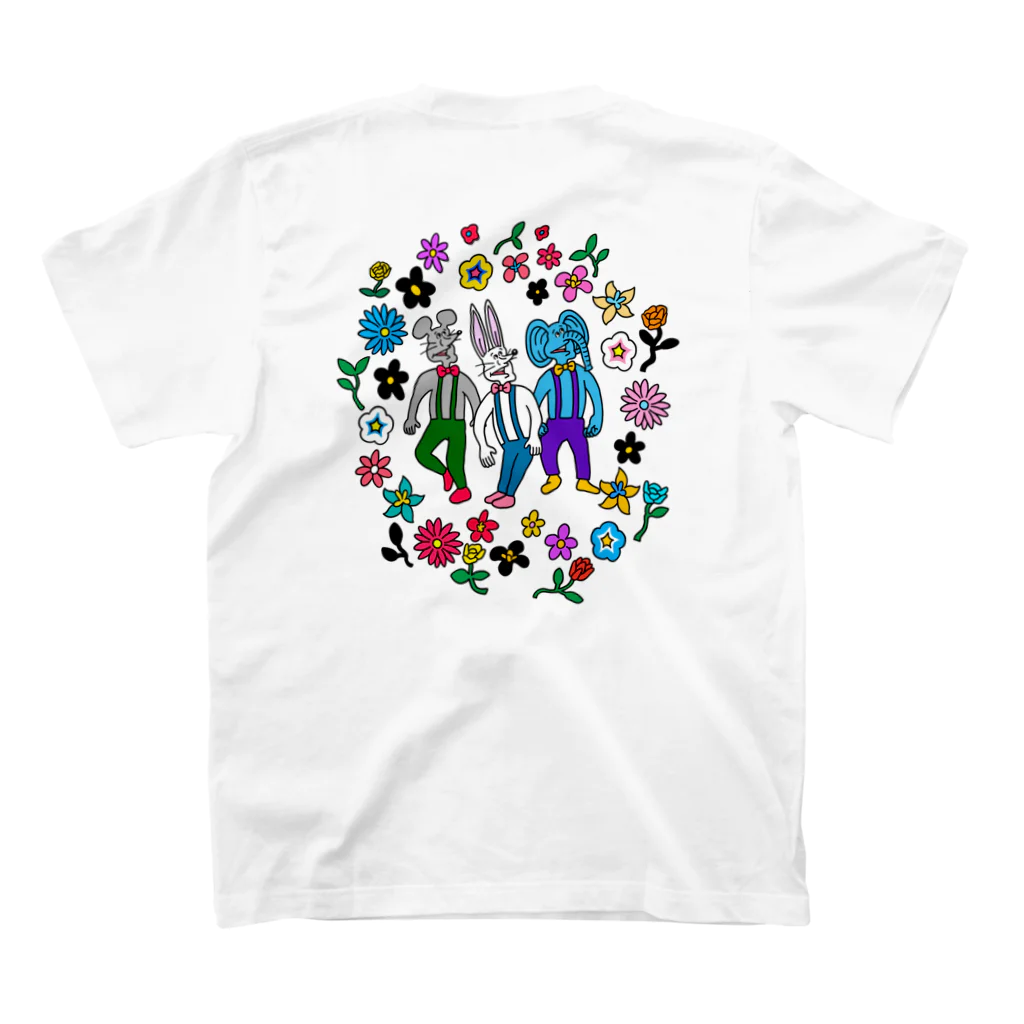 THE DOUBUTSU-ZOO SHOPのお花の中のどうぶつーズ スタンダードTシャツの裏面