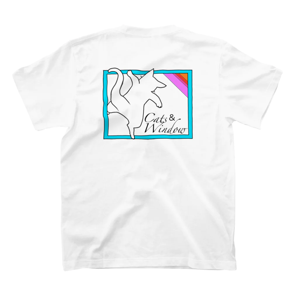 ONPu.ARTのCats ＆ Window スタンダードTシャツの裏面