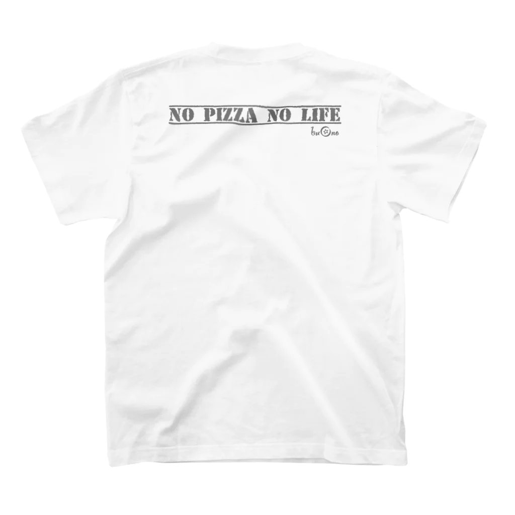 Low-Impact-CompanyのNO PIZZA NO  LIFE スタンダードTシャツの裏面